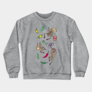 Hot dog party babes Crewneck Sweatshirt